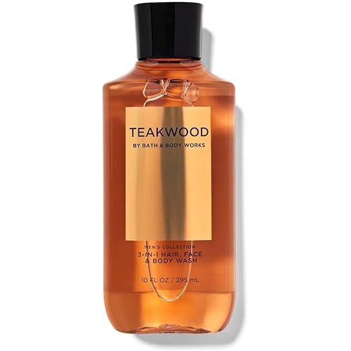 Bath & Body Works Bourbon Men's 3-IN-1 Hair & Body Wash 10 Oz. (Teakwood)