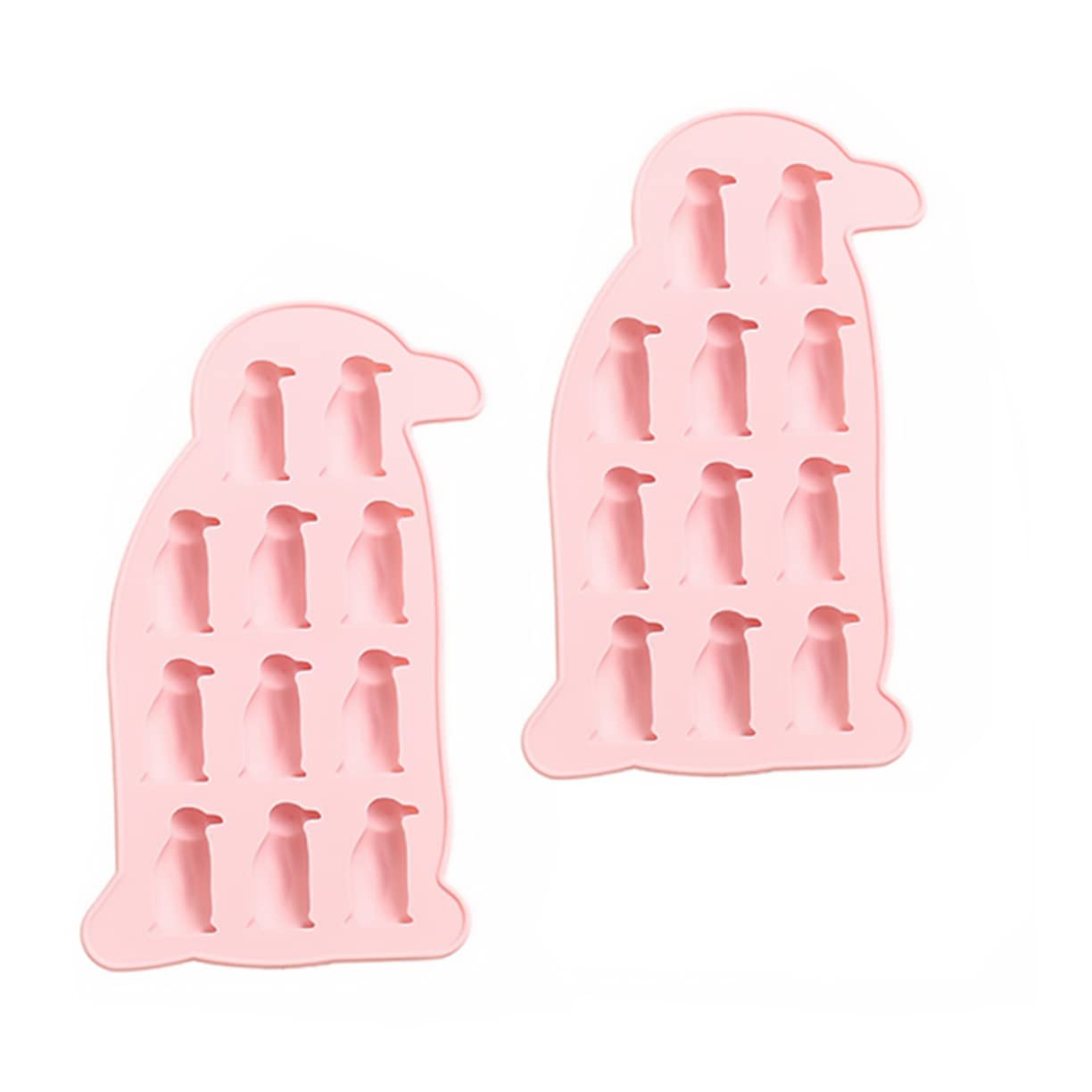 TOPBATHY 1 Set 2 Pcs Little Penguin Silicone Mold Silicone Candy Jungle Animal Mold Penguins Ice Cube Tray Mini Gummy Rubber Mini Cake Silicone Kitchenware 3D Silica Gel Ice Maker Biscuit