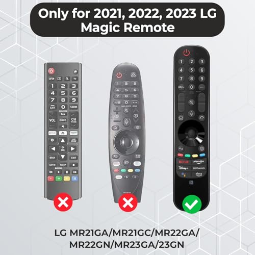 Image of TECHONTO Silicone LG Remote Control Cover- Protective Case with Non-Slip Grip, Shockproof & Dustproof Sleeve- Compatible with MR21GA(2021), MR22GA(2022), MR23GA(2023) [Remote NOT Included]- Black