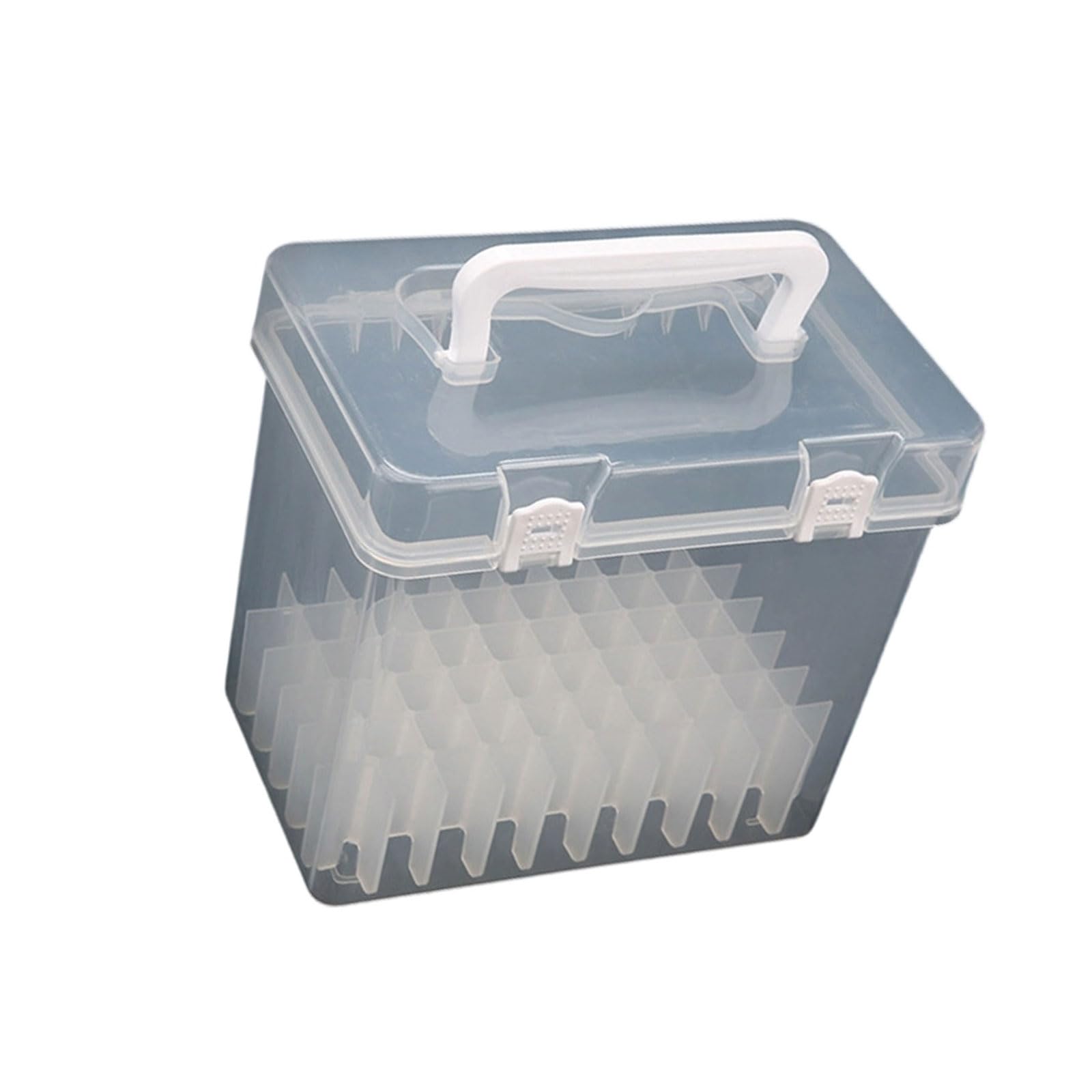 ZBIianxer Clear Marker Storage Box Multi Slots Portable Organiser Container for Artists Students Outdoor Painting Pen Planner