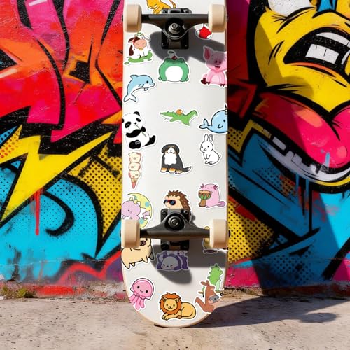 100 Waterproof Vinyl Animal Stickers for Kids, Cute Water Bottle Waterproof Laptop Stickers for Students Gifts Classroom Teacher Prizes Stocking Stuffers Sticker Pack for Kids Girls Teens(Animal-1) - image 8