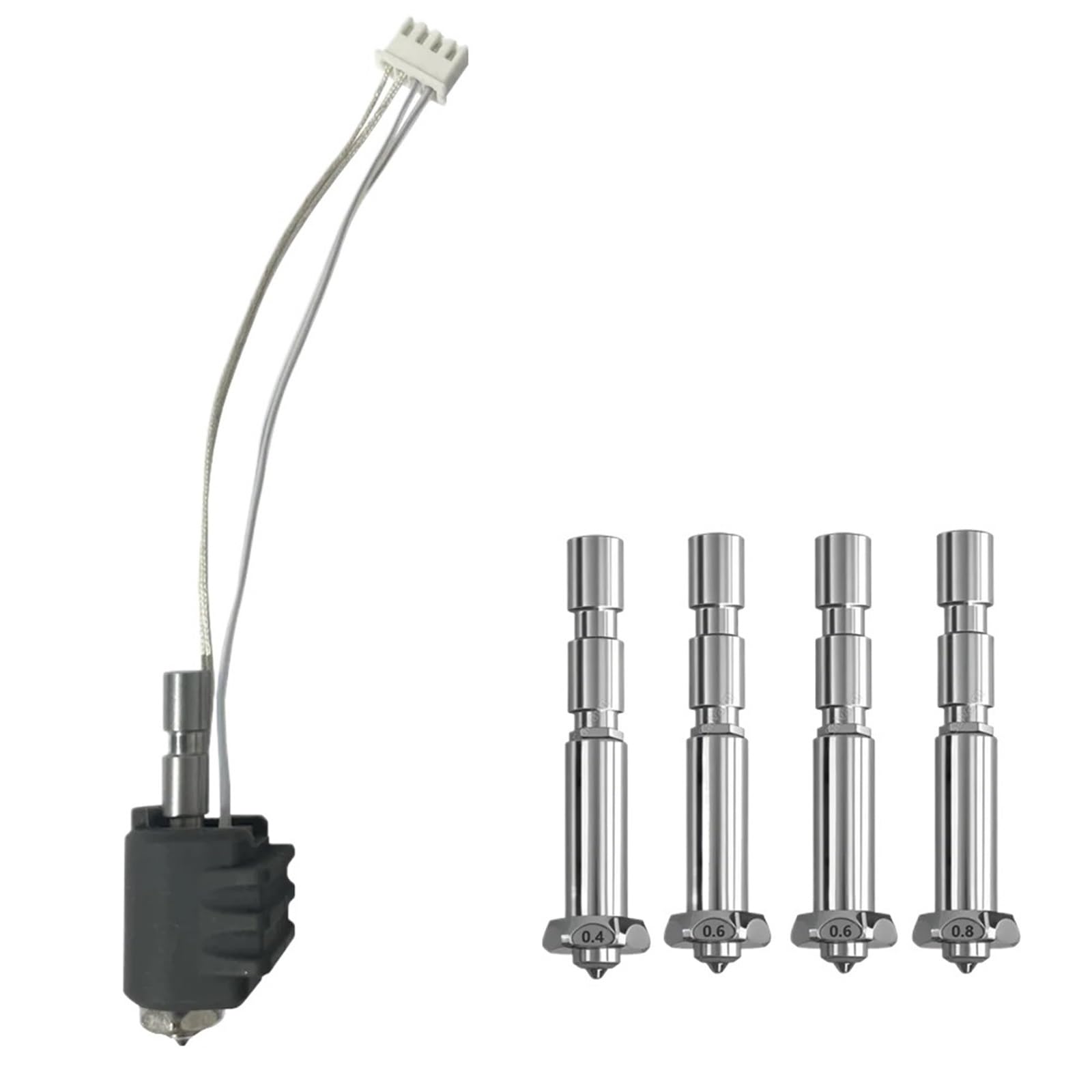 Boquilla for hotend for kobra 3 max, boquilla de acero endurecido de 0,4/0,6/0,8mm for cabezal de impresión for kobra 3 max, accesorios for Kobra 3 max(Kit-4668)