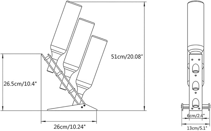 Soporte para botellas de vino acrílico transparente para 3 botellas miniatura 2