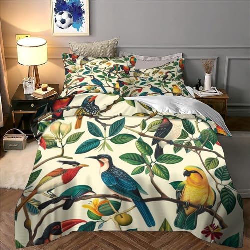 Housse de couette imprimé 3D illustration botanique 140x200 super douce - 6