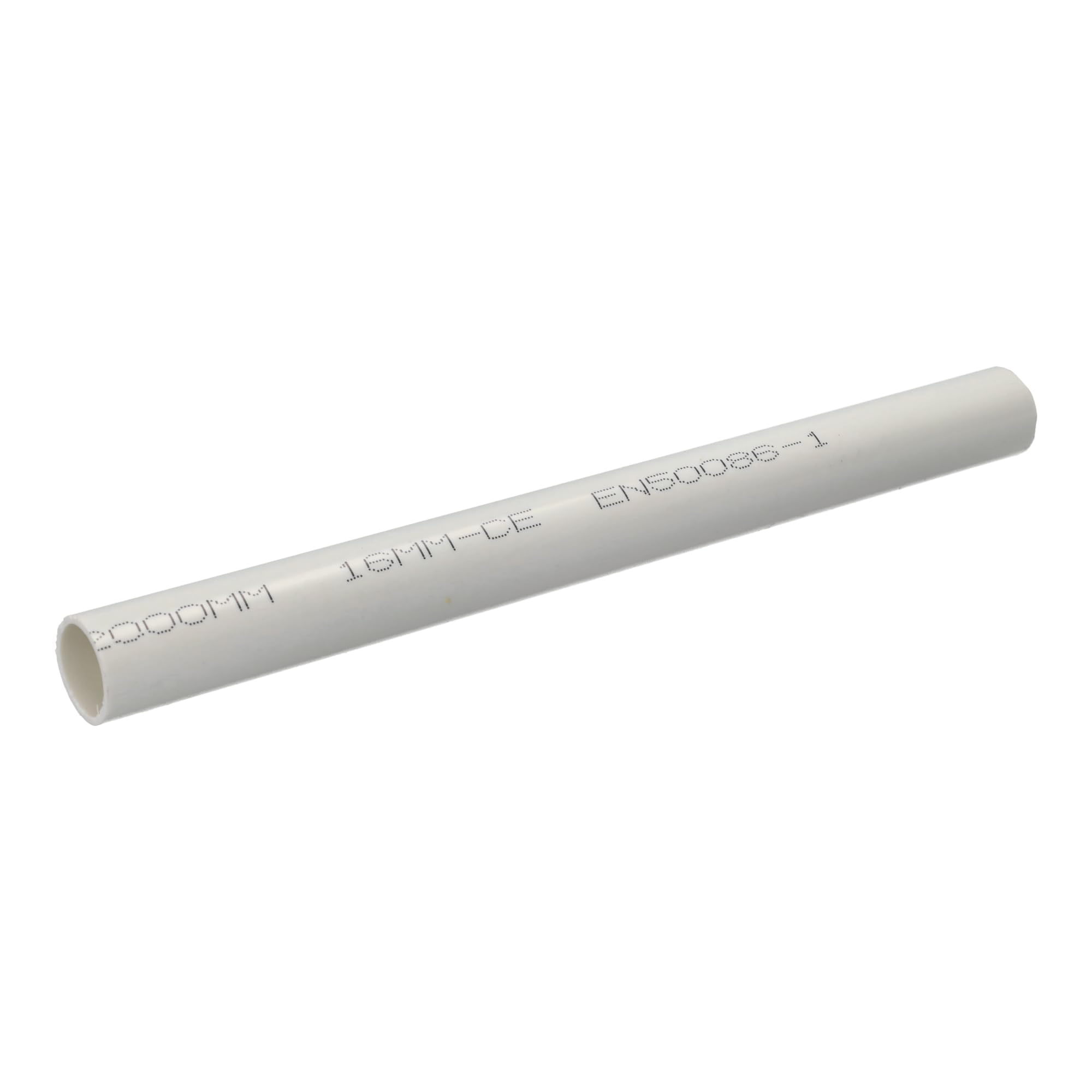Jandei - Lot de 10 tubes pour câbles en PVC rigide blanc d'une longueur de 1 mètre. Diamètre 16 mm. Couverture de câble avec agrafes de fixation, coude à 90 degrés, manchons et courbures d'assemblage.