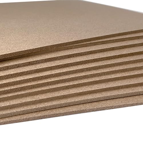 10 Stück A4 MDF Platten, 300 x 210 x 3 mm Dünne Holzplatten zum Basteln, A4 Sperrholzplatte, Holzplatte für Lasergravur, Lackierung und Dekoration (Weiß)