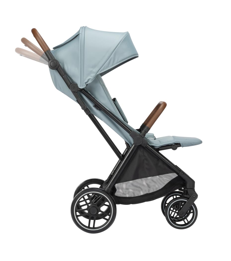 Bebeconfort Indra, Silla paseo bebe, 0-4 años (22 kg), Silla paseo plegable rápido y automático, Suspensión integrada, Posición de reclinación total, Compatible con silla de coche, Mineral Blue