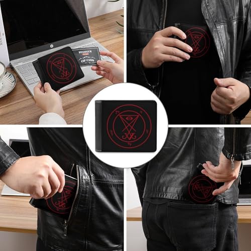 Sigil of Lucifer Slim Bifold Wallets Fashion Credit Card Holder Wallet Unisex Purse Travel3