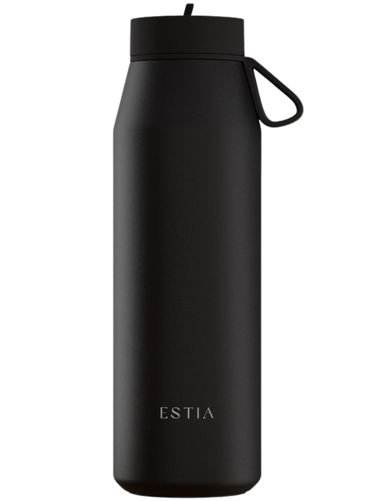 ESTIA Becher Thermobecher 800 ml Kaffeebecher Trinkbecher aus Edelstahl Isolierbecher schwarz