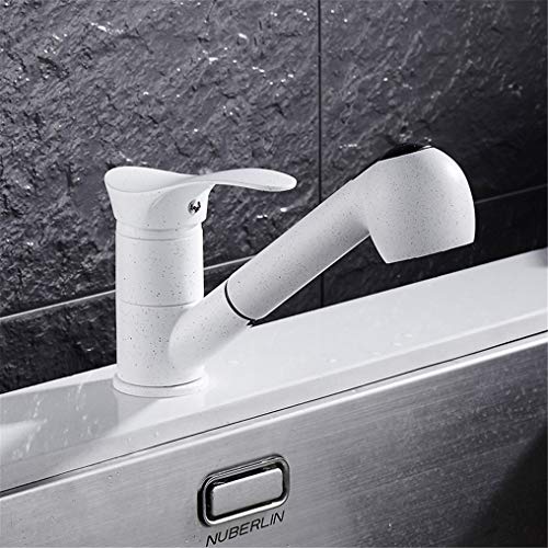 Robinet de cuisine avec mitigeur extractible rétro en quartz et aérateur de pont