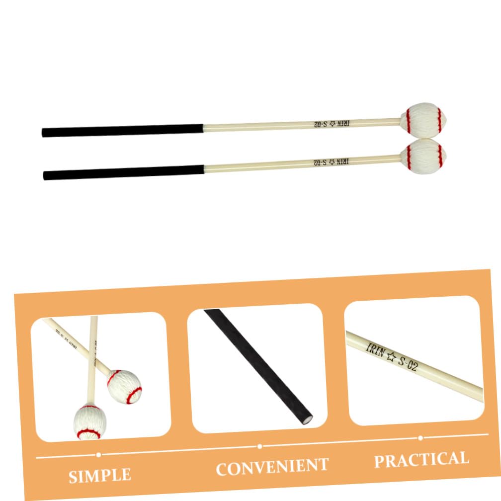 2paare Marimba Mallets Mit Gummigriff Leichte Schlaginstrumentenstöcke Für Schüler Für Xylophon Und Percussion Langlebig Und
