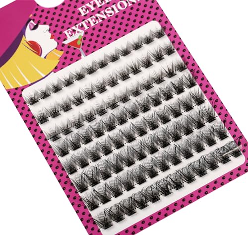 Himirell Extensions False Eyelashes Easy DIY Cluster Lashes Individuals Wispy Natural D Curl Fluffy Volume Wide Band Cluster Fake Eye Lash - Image 4