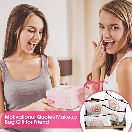Reginary 20 Pieces Cosmetic Bag for Women, Roomy Makeup Bags with Zipper Toiletry Bag Pouch Travel Packing Accessory Organizer Gifts, 7 x 4.3 Inches(Rainbow)3