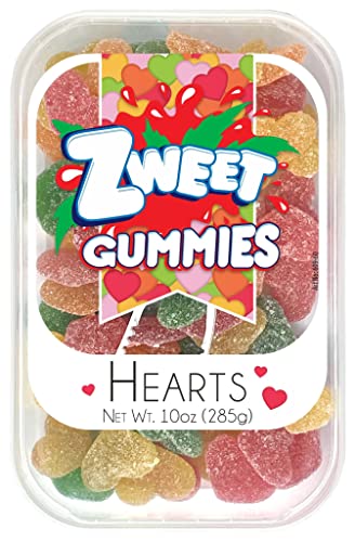 Zweet Gummy Sour Hearts - 10 oz. Tub miniatura 1