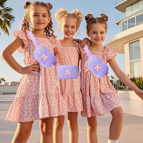 Image of Belt Bag for Girls Gifts - Birthday Gifts for Teenager, Personalized Gifts for Mom Freind Sister Teacher, Graduation GiftsInitial Crossbody Bag Belt Bag for Women V