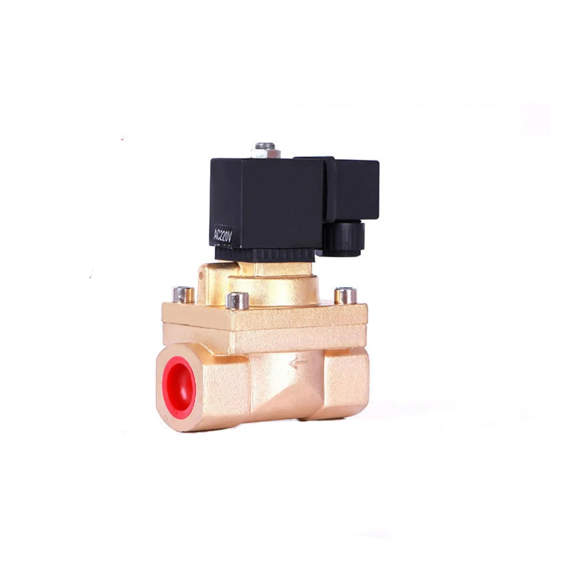 QRJAZHNTP 1/2''inch Brass Normally Closed 50bar Solenoid Valve Water 220V 12V 24V Pilot Operating High Pressure Solenoid Valve