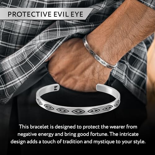 Pulsera rígida para hombre de acero inoxidable miniatura 3