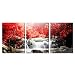 ModeArt Waterfall Wall Art Artwork Oil Painting For Living Room Modern Deer Playing Under The Red Woods Canvas Printed Paintings for Home Wall Decorations …