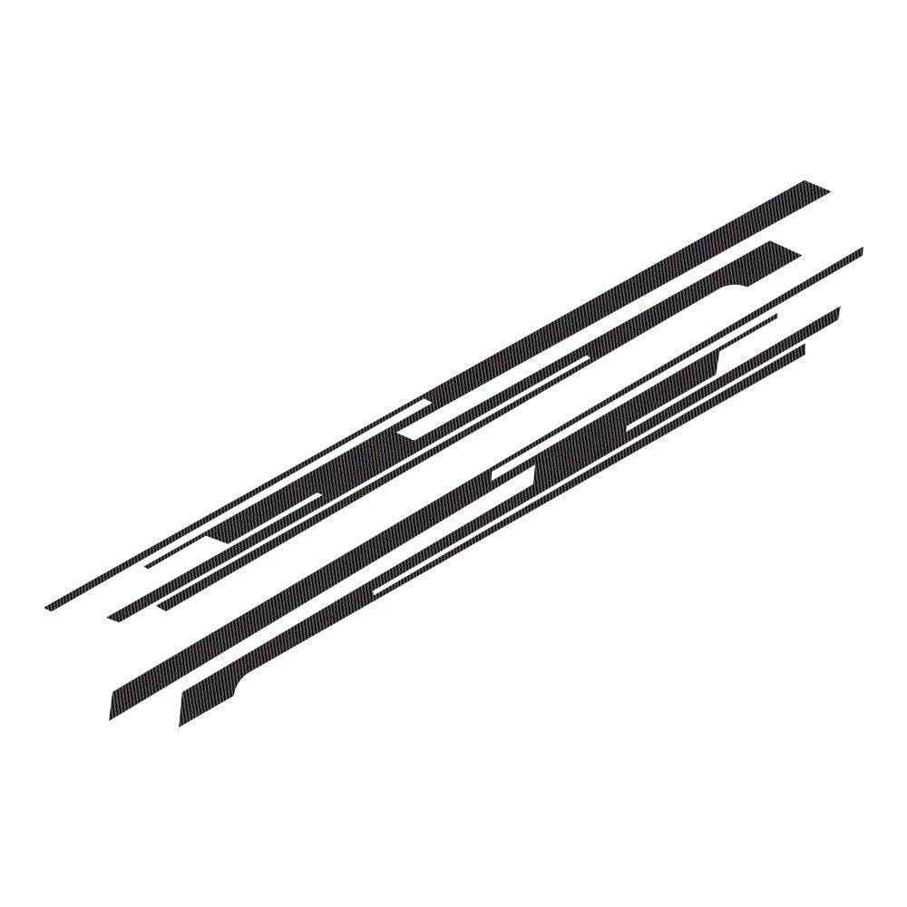 for Porsche Taycan Car Door Side Stickers Auto Decal Kit Wrap Vinyl Film Waterproof PVC(Carbon Fiber)