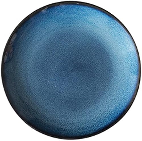 Plato plano redondo de cerámica Platón para cena y cocina para plato principal de carne de espagueti, plato de aperitivos de frutas de 9 pulgadas,