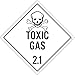 NMC DL126TB50, Sign"Toxic Gas 2.1" (5 Packs of 50 pcs)