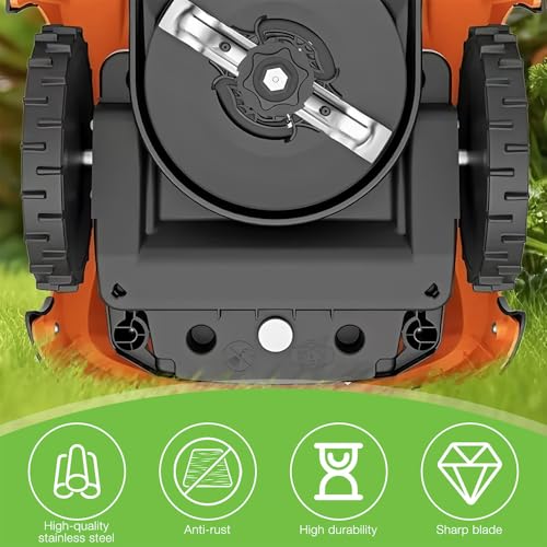 Mes voor robotmaaier, 2 stuks, 20 cm, maaimessen, reservemessen, compatibel robotmaaier, iMOW RMI 422, RMI422 P, RMI 422 PCRMI 522 (zilver) - Afbeelding 5