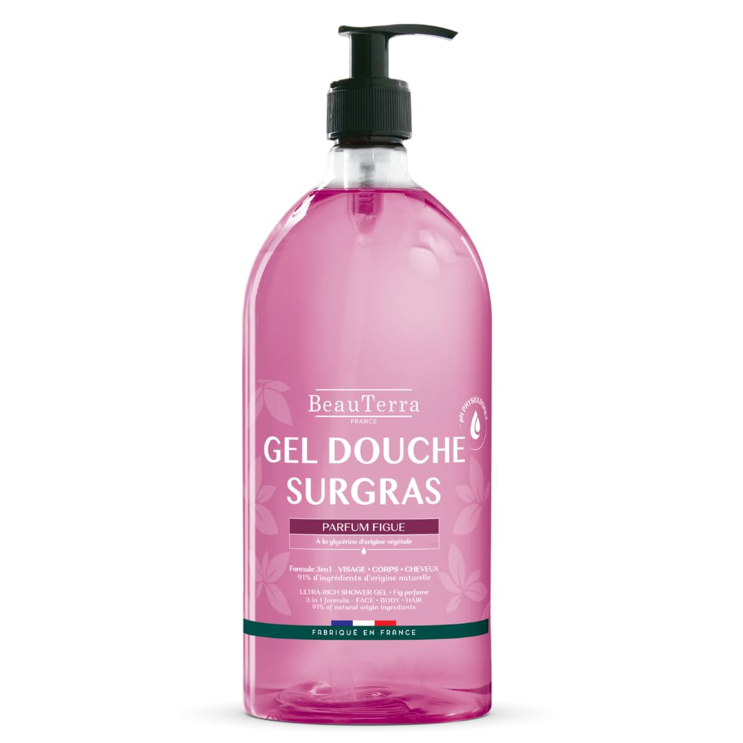 BeauTerra Surgras Shower Gel 1L Fig, Body, Face & Hair