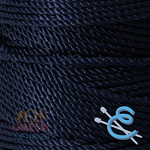 Image of Espiga No.18-100% Nylon Omega String Cord for Knitting and Crochet - 20 Navy