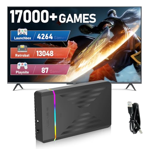 3T Retro Game Console HDD with 17000+ Video Games, 39 Emulator Console Plug and Play for PC/Laptop, 3 Game System, Launchbox Hard Drive Emulator, Retrobat for Win 8.1/10/11, 7200 RPM, 128M Cache, 6G/s