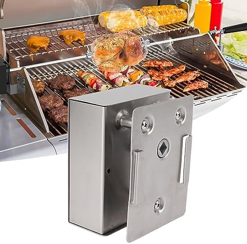 Fockety Rotisserie Motor, Aluminum Alloy 70KG Load 12V Large Power Switch BBQ Rotisserie Motor Low Noise Easy Installation Grill Rotisserie Motor for Outdoor Backyard Camping