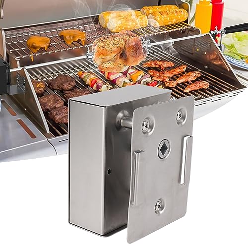 ZPSHYD Motor de Parrilla Giratoria de Alto Par,Motor de Barbacoa(12 V,70Kg),Controlador De Acero Inoxidable para Parrillas Grandes para BBQ