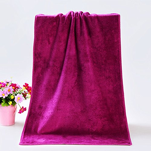GETIT72 Toalla de baño, Gruesa, de Microfibra Gruesa para Adultos, Muy Absorbente, de Secado rápido, Toalla de baño, Rojo Vino, 35cm*75cm