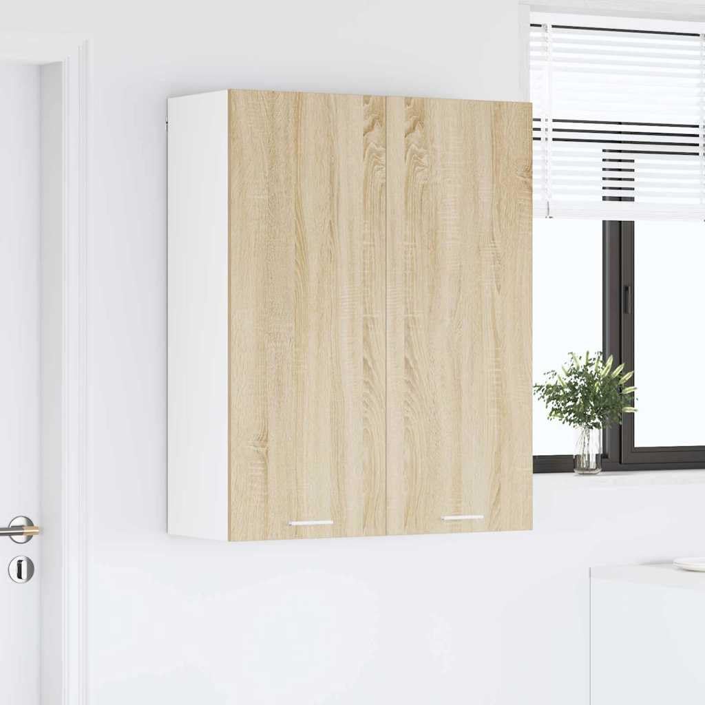 Hängeschrank Sonoma-Eiche 80 x 31 x 100 cm, Holzwerkstoff, Küchenschrank mit 2 Türen, Wandmontage