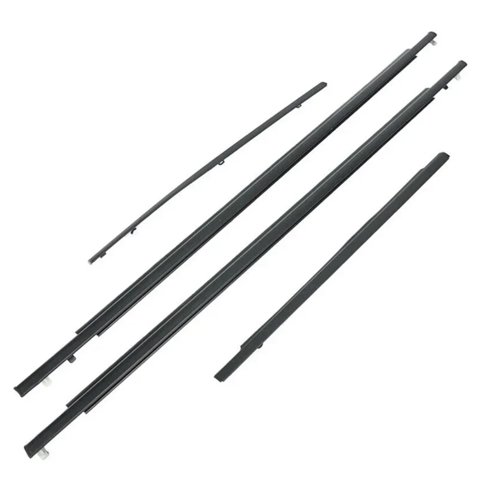 Glilar One Color Automotive Window Seals Compatible With Toyota For Fj For Cruiser 2007-2014 4Pcs Left Right Window Glass Sealing Strip Pressure Weather Strip Car Accessories