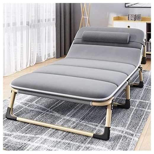 Guoyajf Cama Plegable De Servicio Pesado con Colchón Y Almohada Desmontables, Capacidad De Peso Máximo De 300 LB, Cama para Invitados, Diván con Colchón De Tejido De Punto Elástico 3D