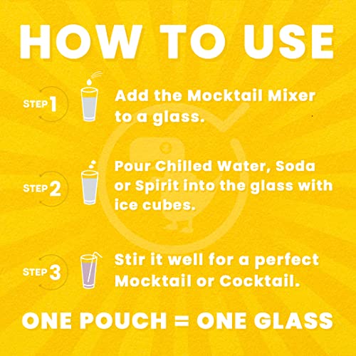 Image of Bevzilla Mocktail Mixer Powder - Hurricane (5 Pouches), Non Alcoholic| Makes 5 Drink| Refreshing| Low Calories| Instant Mocktail| Easy To Make| Party Mixer for Drinks