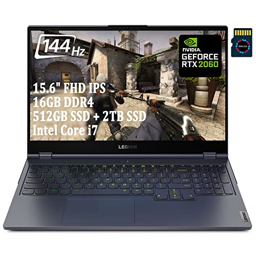 Lenovo Legion 7 15 Gaming Laptop I 15.6 FHD IPS 144Hz 500nits I Intel 6-Core i7-10750H I 16GB DDR4 512GB SSD 2TB SSD I GeForce RTX 2060 6GB I RGB Backlit Thunderbolt WiFi6 Win10 + 32GB Micro SD Card Lenovo Legion 7 15 Gaming Laptop I 15.6" FHD IPS 144Hz 500nits I Intel 6-Core i7-10750H I 16GB DDR4 512GB SSD 2TB SSD I GeForce RTX 2060 6GB I RGB Backlit Thunderbolt WiFi6 Win10 + 32GB Micro SD Card
