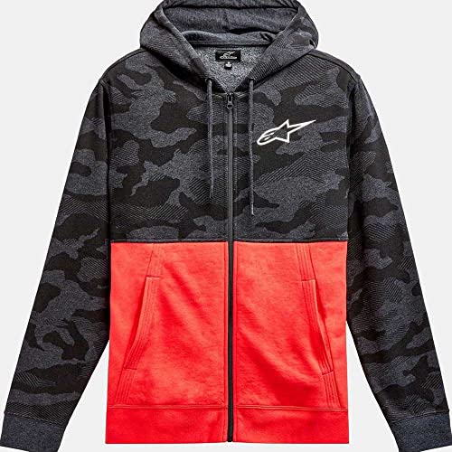 Alpinestars 1213-51050-1816-XL: Camo Block Hoodie Char Htr/Wrm Rd Xl3