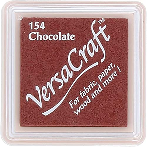 Tsukineko Small Size VersaCraft Fabric and Home Decor Crafting Pigment Inkpad, Chocolate