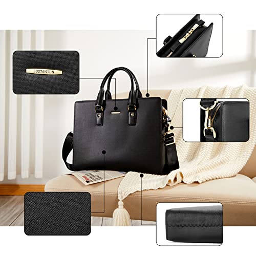 BOSTANTEN Genuine Leather Lawyer Briefcase