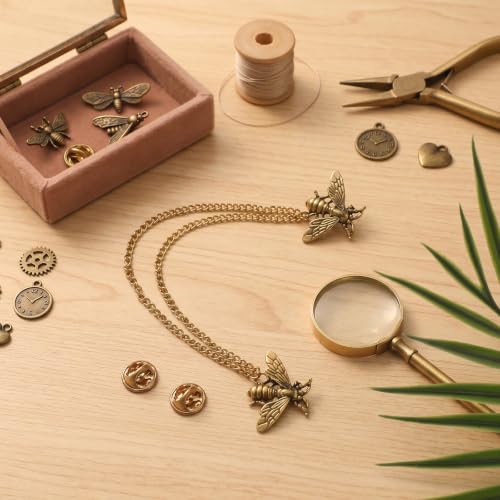 Image of Vintage Honey Bee Brooch for Women Men Cute Bee Lapel Pin with Hanging Chain Tassel Gold Animal Collar Chain Pin Elegant Dress Accessories for Jacket Hat Bag Suit Tie Holiday Party Jewelry