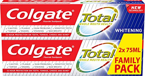 Colgate Total Original Whitening, dentifricio, 2 x 75 ml