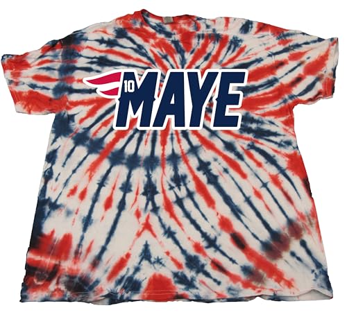 Tie Dye New England Drake Maye Logo T-Shirt