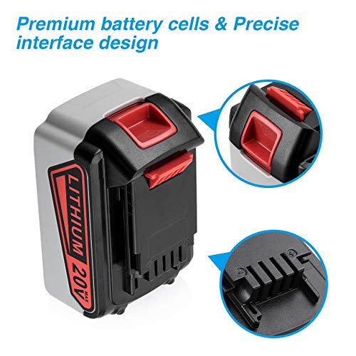 image for Powerextra 20V 6.0Ah Replacement Battery for Black and Decker 20V Cord