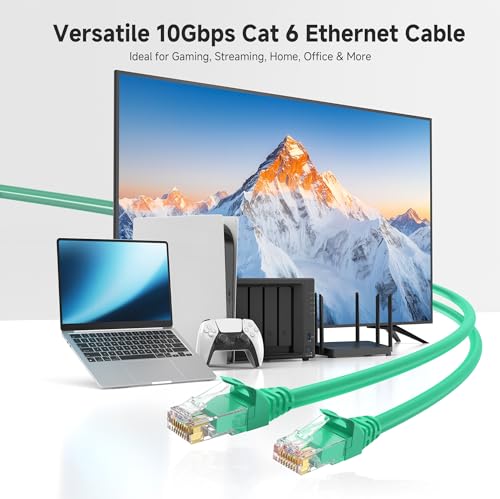 Image of Cable Matters 10Gbps Snagless Cat 6 Ethernet Cable - 5ft, Cat 6 Cable, Cat6 Cord, Ethernet Cord, Green