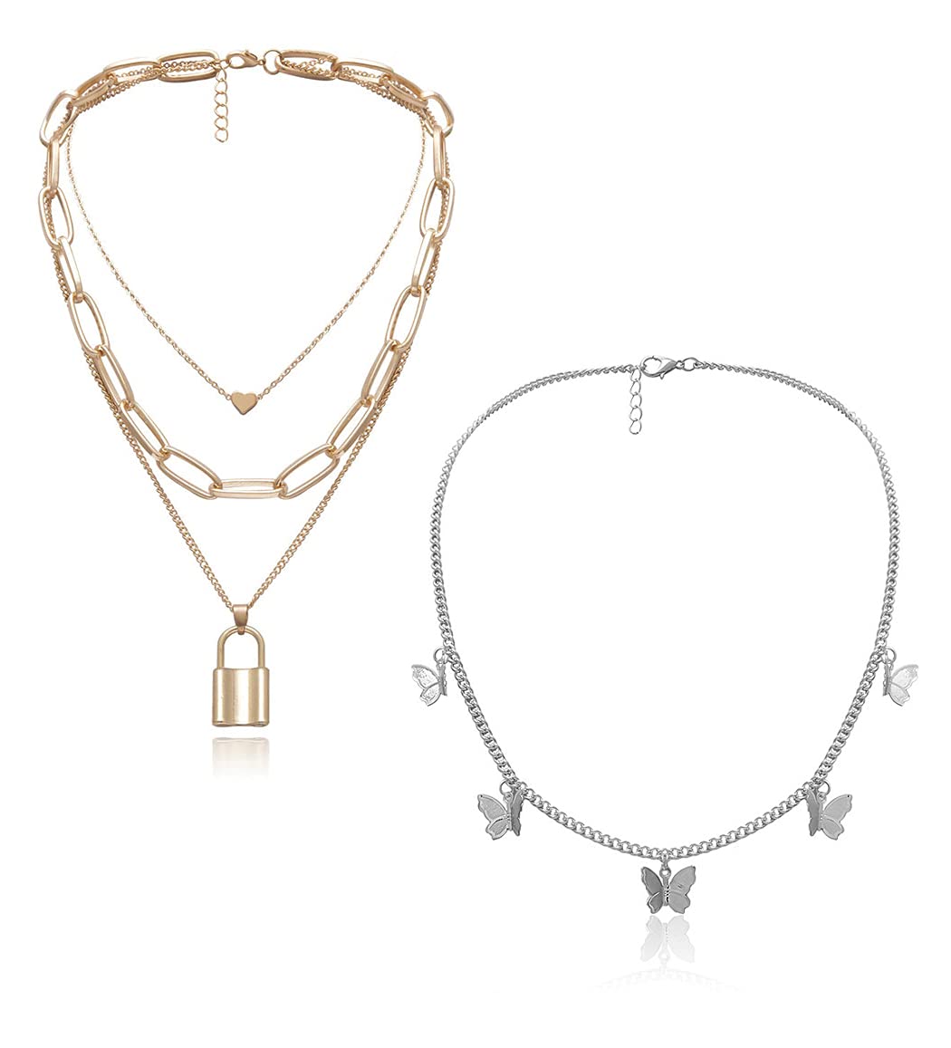 YouBella Jewellery Stylish Combo of Two Necklace Chains for Women and Girls (Style 5) (B09736SXRM) Amazon Price History, Amazon Price Tracker