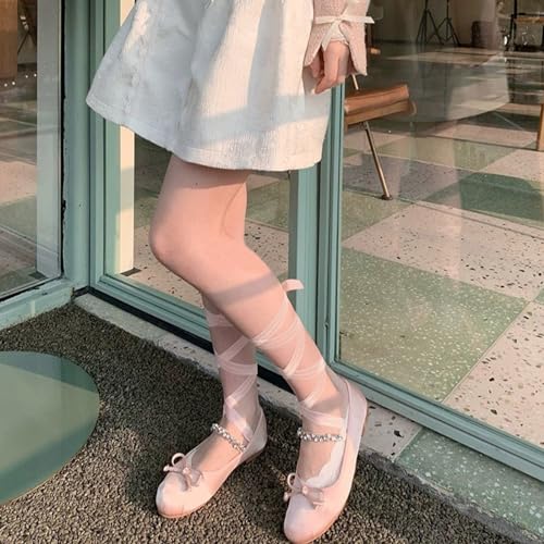 Women Girls Dancing Invisible Low Cut Short Socks Japanese Sweet Satins Ribbon Straps Bandages Socks3