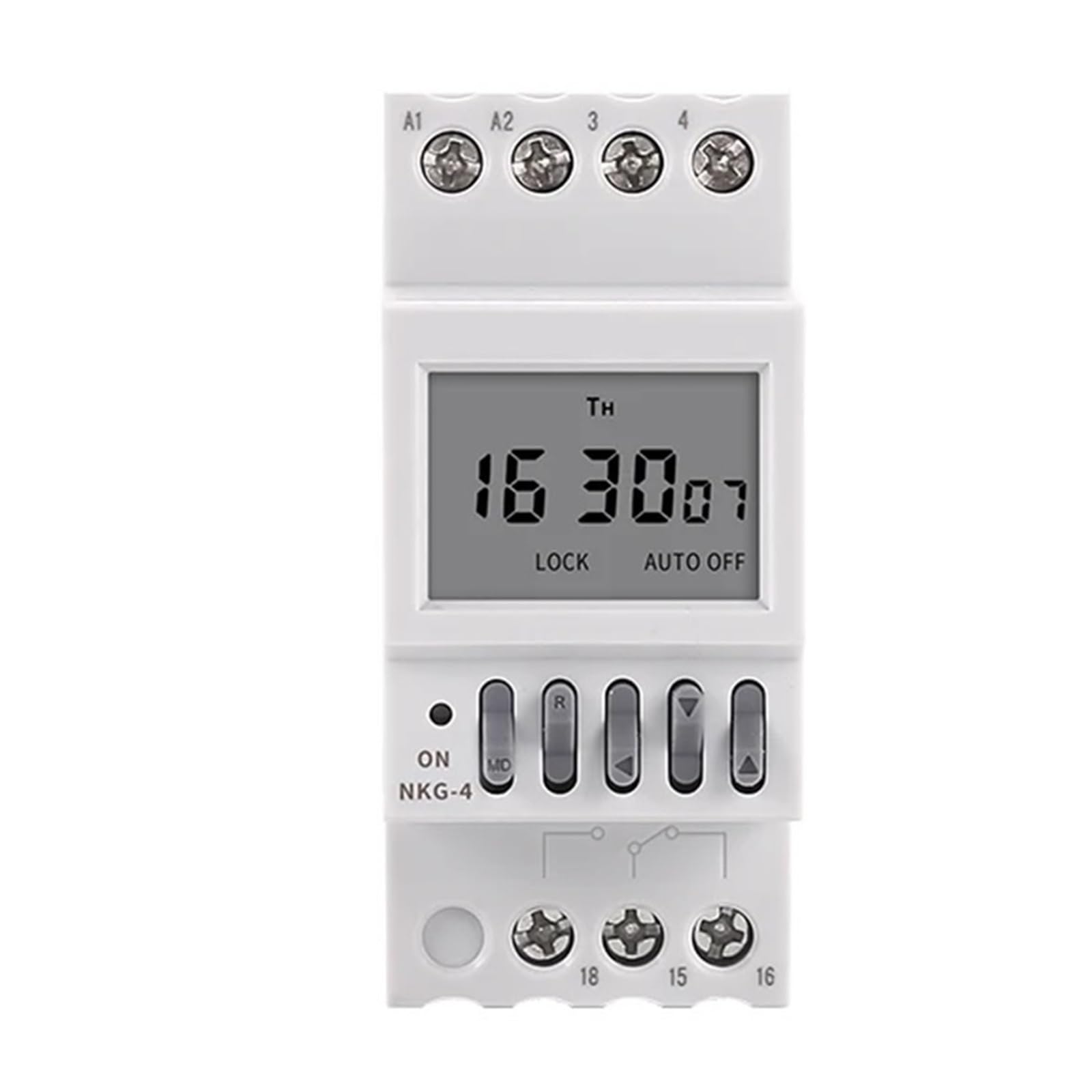 Timer for Guida DIN, regolatore Automatico del Timer for Campanello 220 V, Interruttore orario, Campanello for Fabbrica Scolastica, 40 Gruppi/Giorno