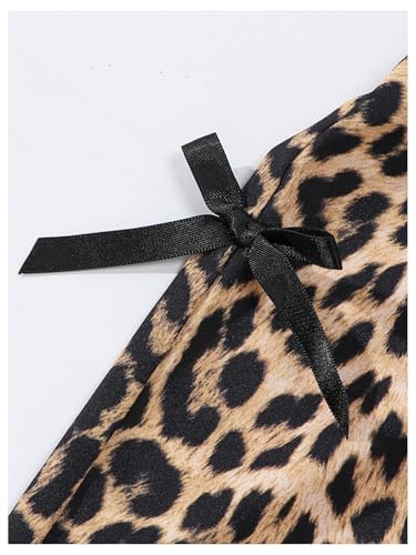 Toddler Girl's Bowknot Leopard Print Baggy Pants Y2K Cheetah Wide Leg Track Pants Cutecore Clothes4