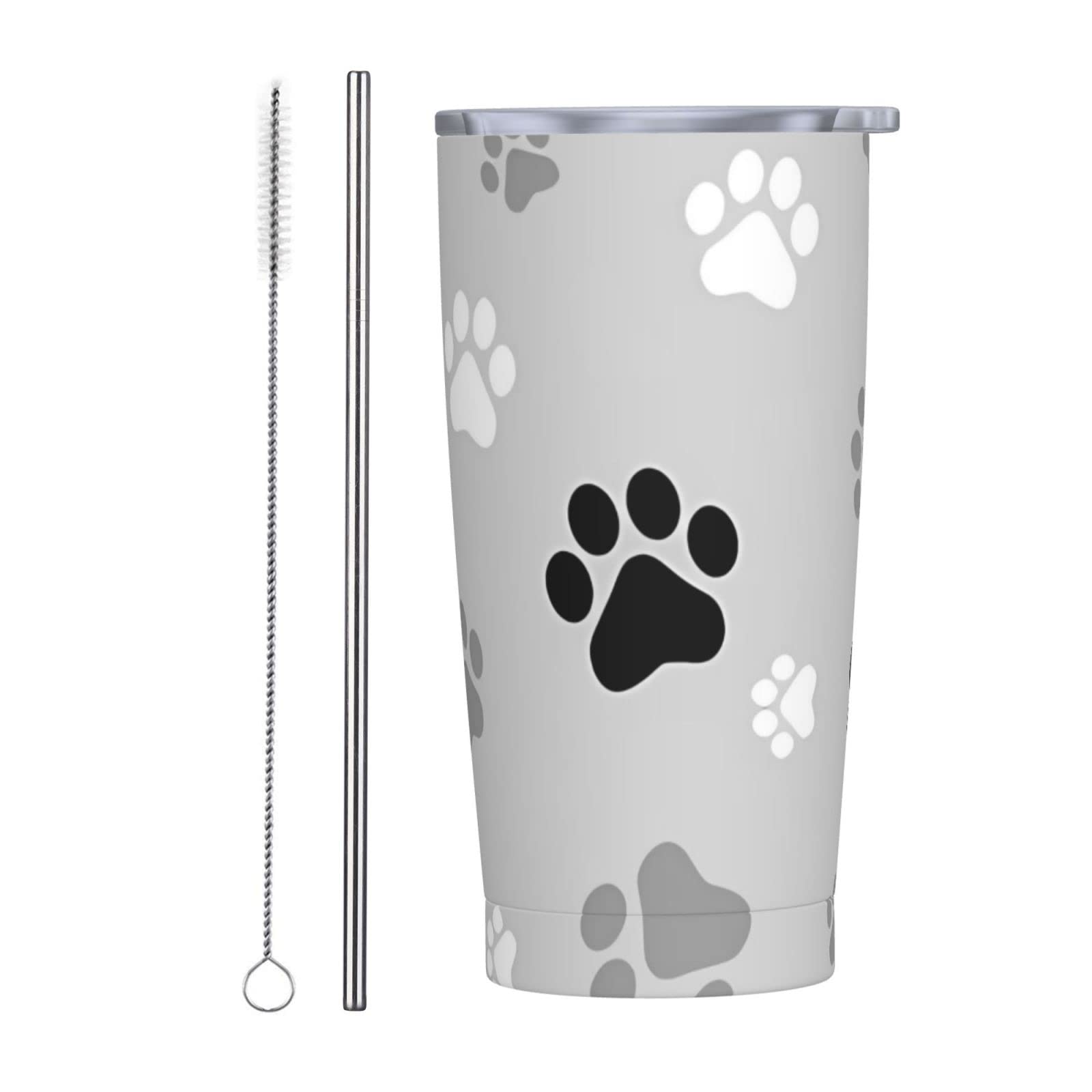 Cadeau gobelet isotherme avec motif empreintes de pattes d'animaux pour femmes et filles